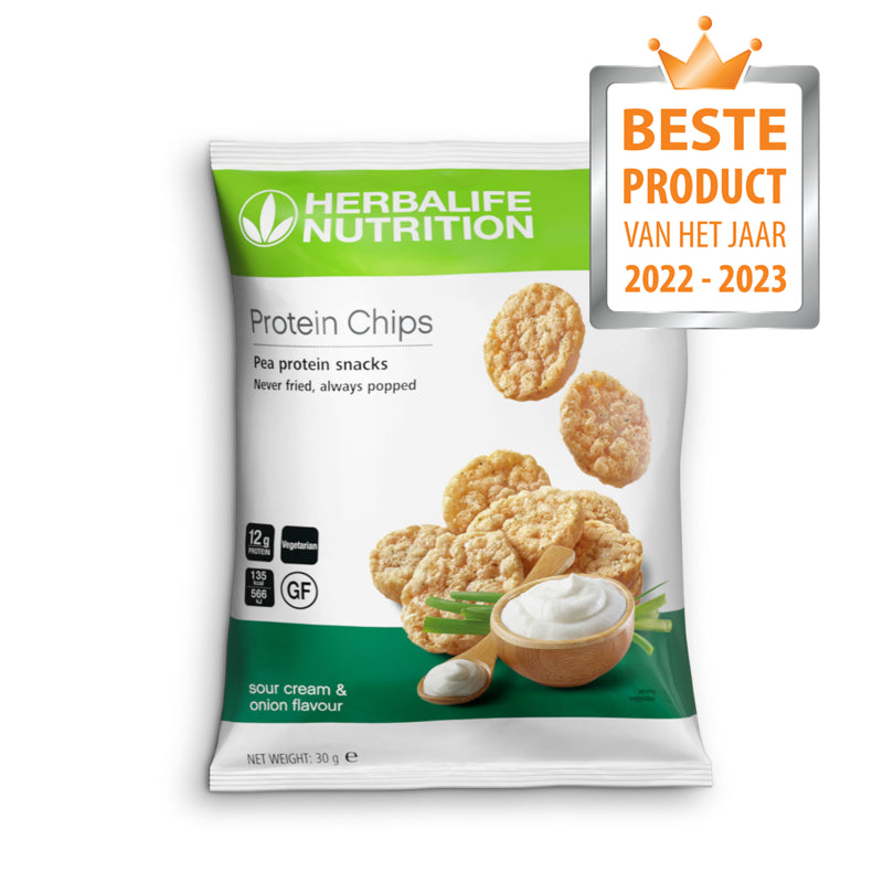 Proteïne chips Sour Cream & Onion smaak 10 zakjes van 30 gr